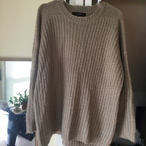 Oversized brown knit forever 21 sweater size small